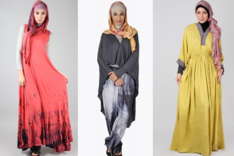 Baju dan Busana Muslim Modern Terbaru 1 - Warna Orange, Kuning, Abu-abu