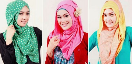 Contoh Desain Baju Muslim Wanita Masa Kini Oke 8 - Model Hijab Menutup Dada