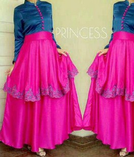 Contoh Desain Baju Muslim Wanita Masa Kini Oke 9 - Model Princess