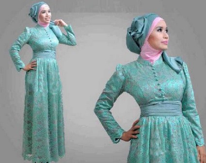 10 Contoh Model Desain Baju Muslim Brokat Terbaru 2018