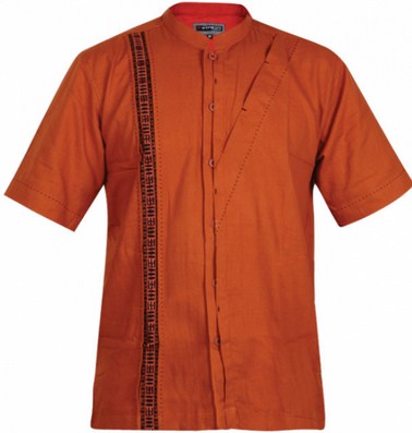 Contoh Gambar Model Baju Muslim Pria Terbaru 2015 18 Baju Koko Oranye Oke